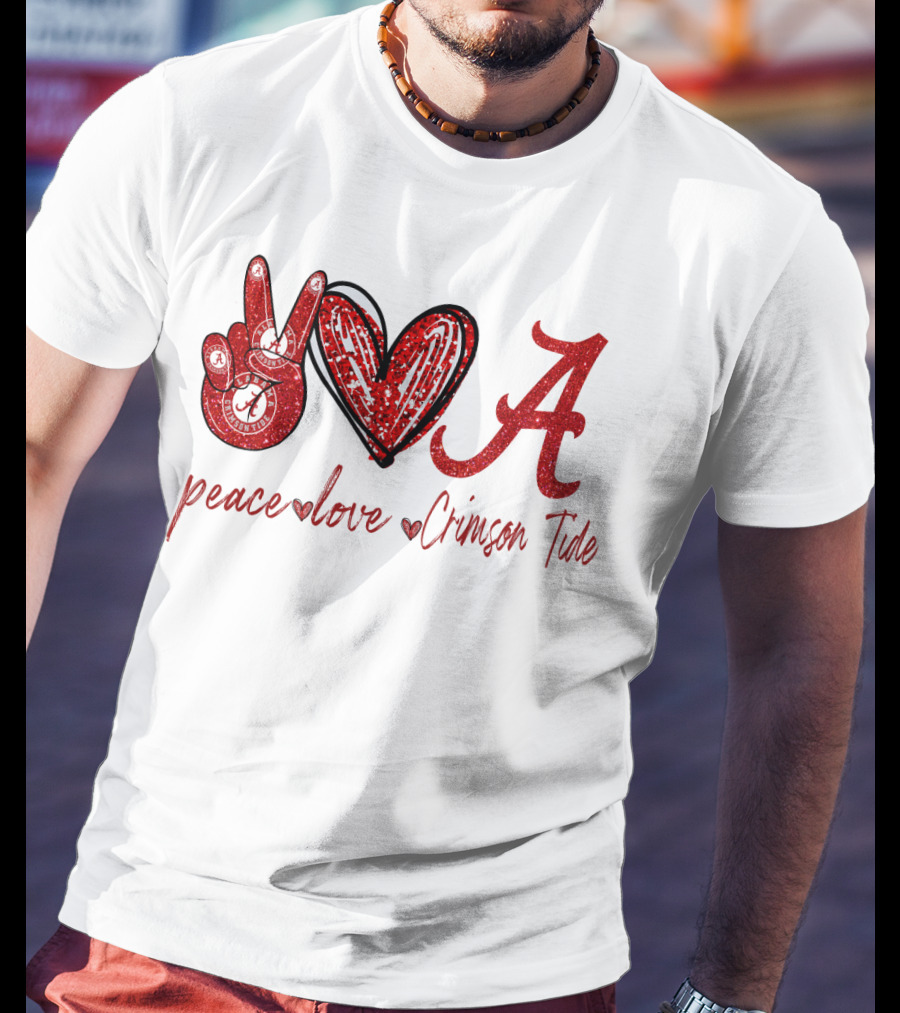 Peace Love Crimson Tide T-Shirt
