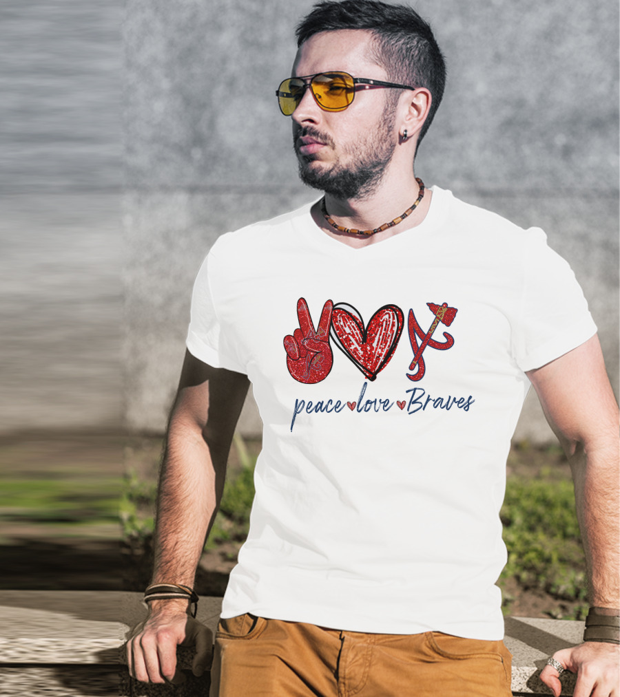 Peace Love Braves T-Shirt