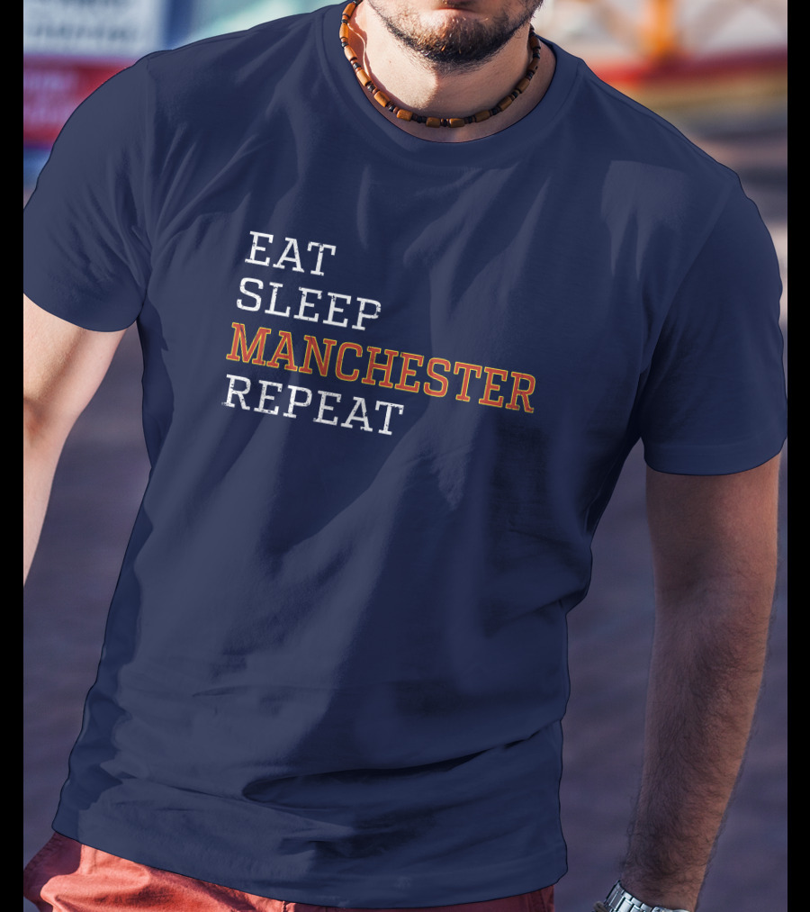 Eat Sleep Manchester Repeat T-Shirt