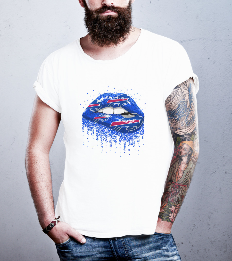 Buffalo Bills Football Team Blue Lips T-Shirt