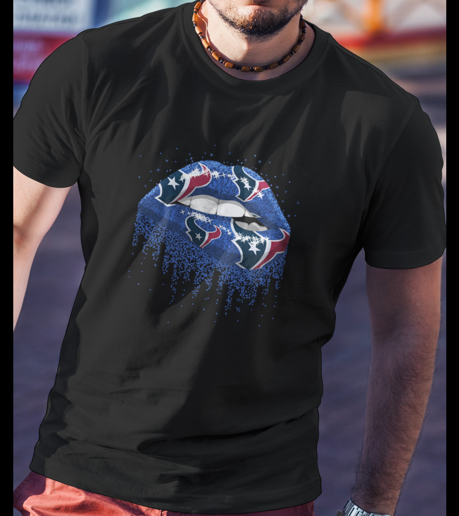 Houston Texans Dripping Lips T-Shirt