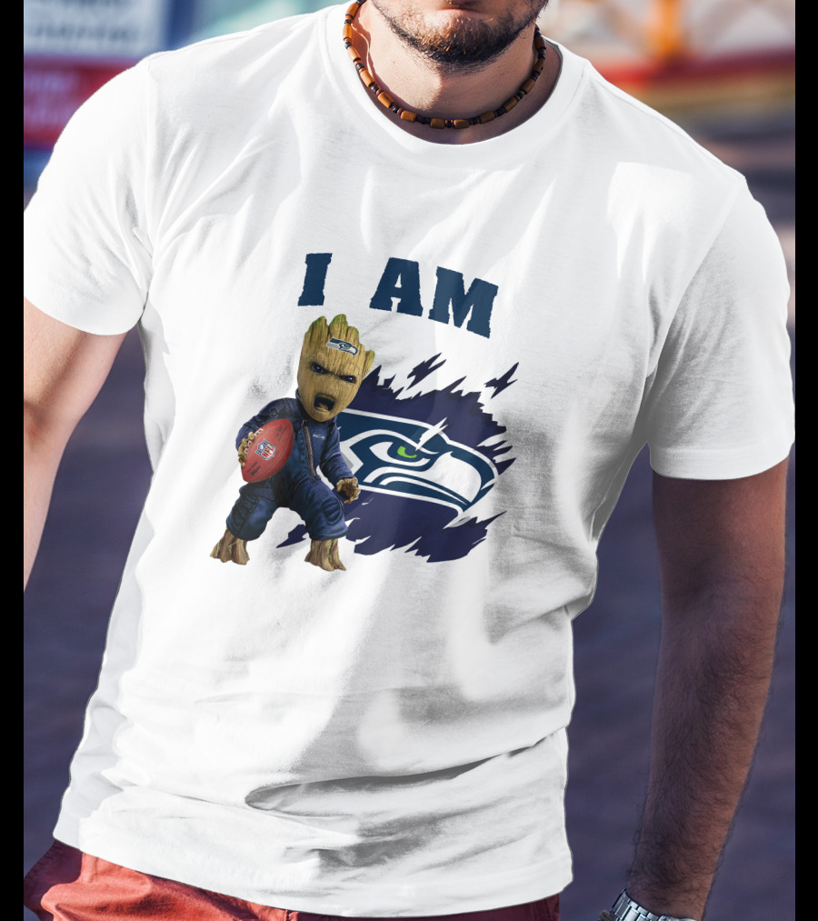 I Am Groot Seattle Seahawks Football T-Shirt