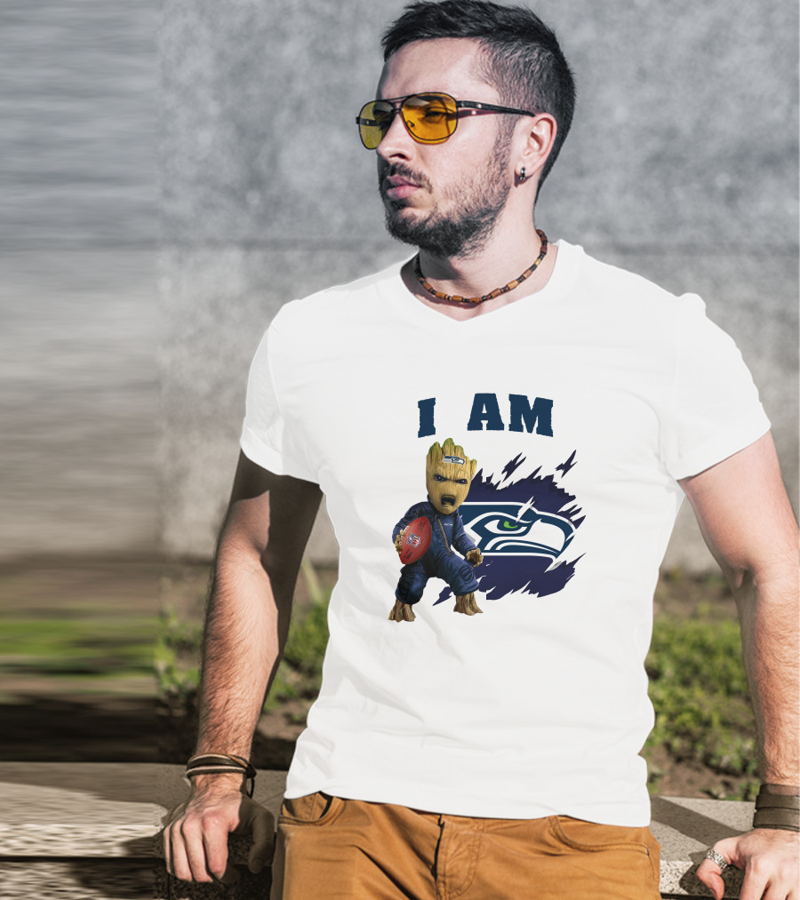I Am Groot Seattle Seahawks Football T-Shirt