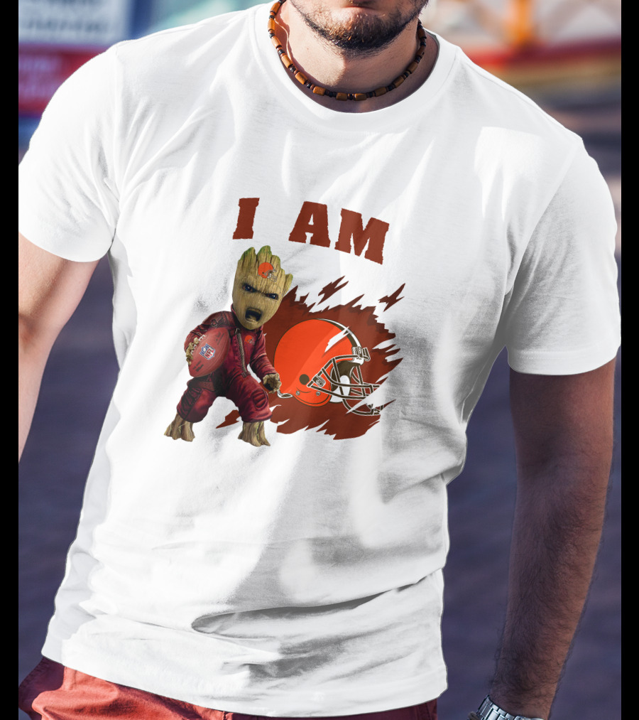 I Am Groot Cleveland Browns Football Character T-Shirt