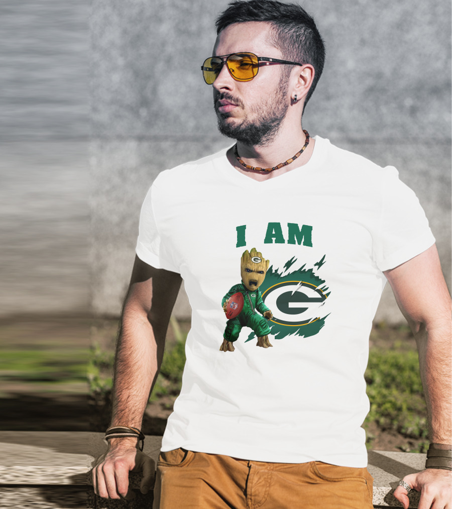 I Am Groot Green Bay Packers Football Fan T-Shirt