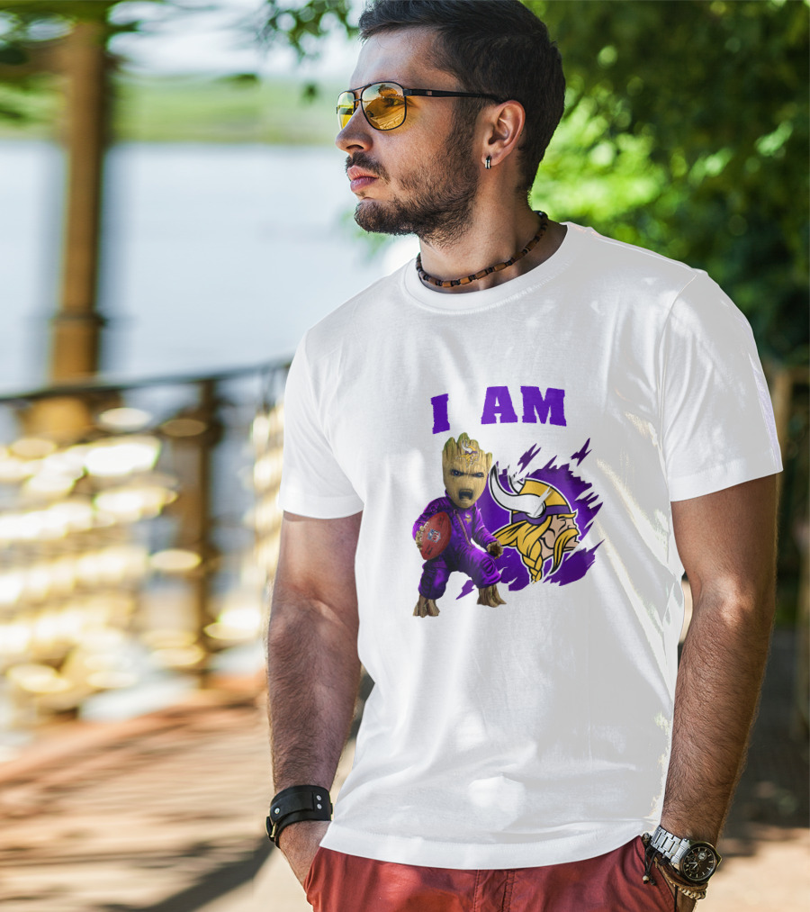 I Am Groot Minnesota Vikings Football Character T-Shirt