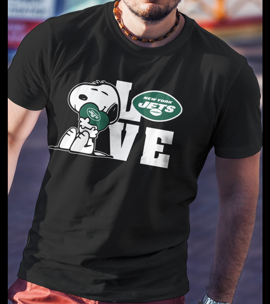 Snoopy Love New York Jets Football T-Shirt