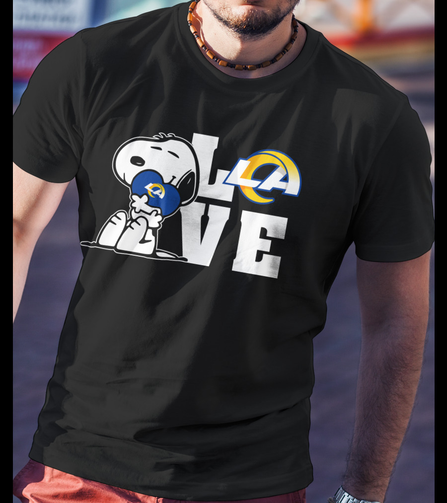 Snoopy Los Angeles Rams Love T-Shirt