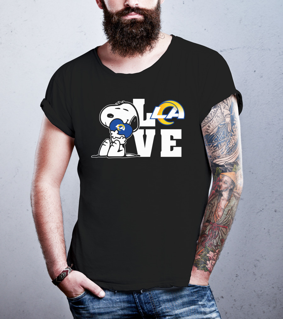 Snoopy Los Angeles Rams Love T-Shirt