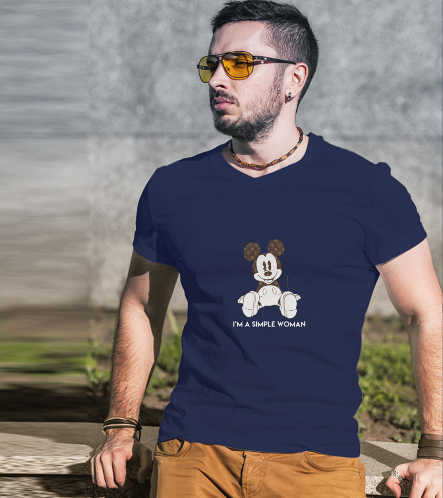 I'm A Simple Woman Mickey LV-Inspired T-Shirt