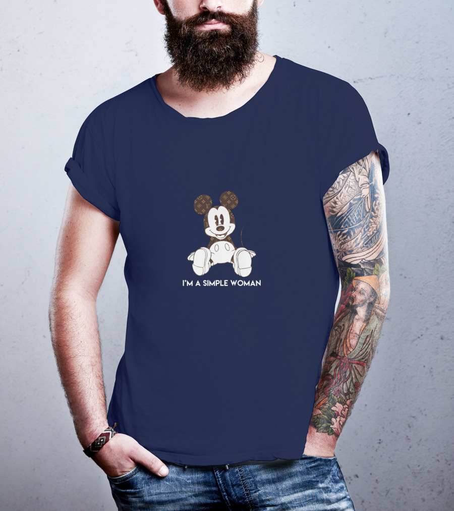 I'm A Simple Woman Mickey LV-Inspired T-Shirt