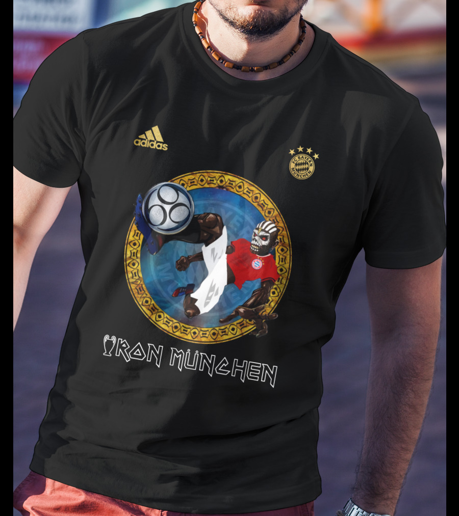 Bayern Munich Iron München Skeleton Soccer Player T-Shirt