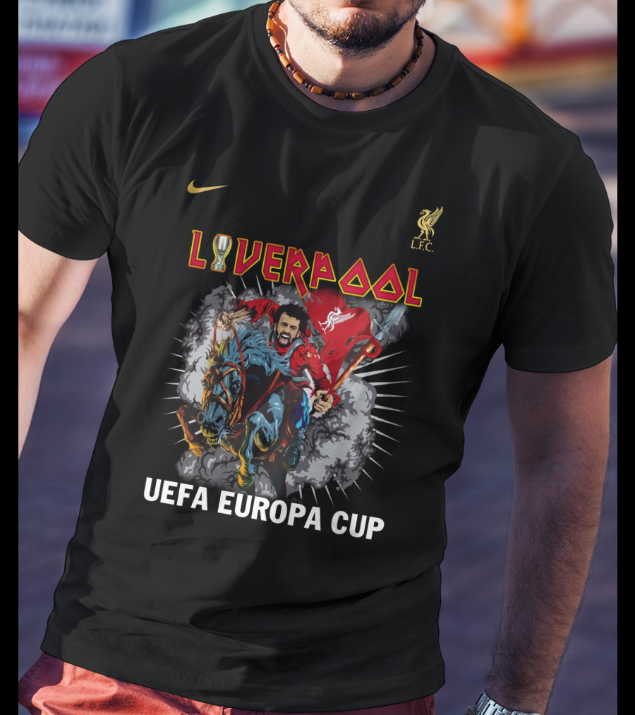 Liverpool UEFA Europa Cup Iron Mahn Liv LFC T-Shirt