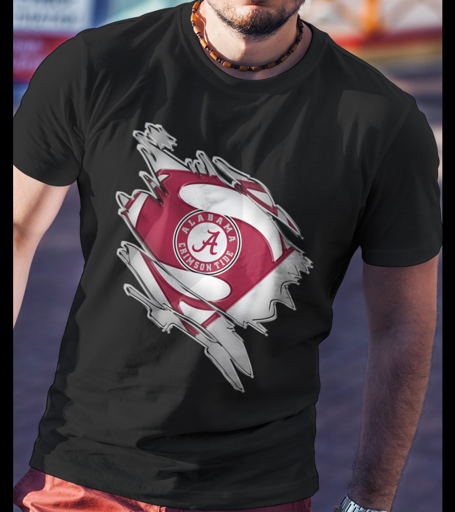 Alabama Crimson Tide Super Man T-Shirt