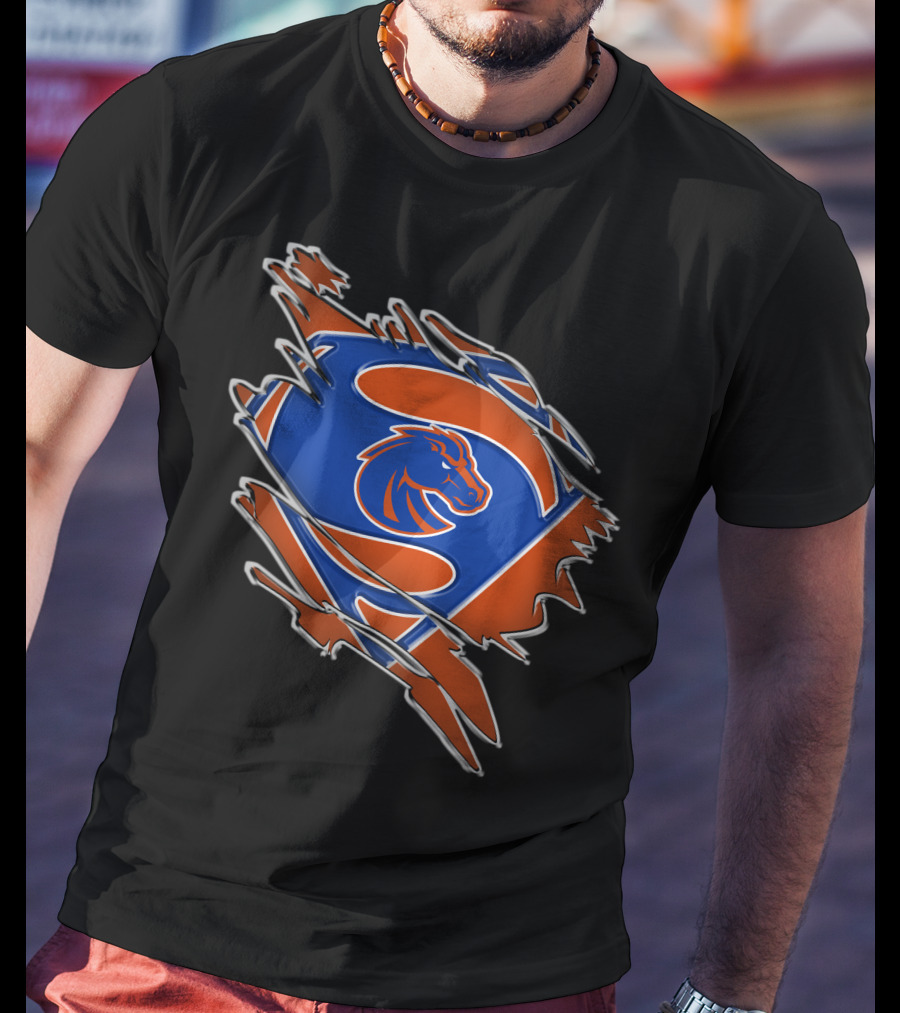 Boise State Broncos Superman Logo Emblem T-Shirt