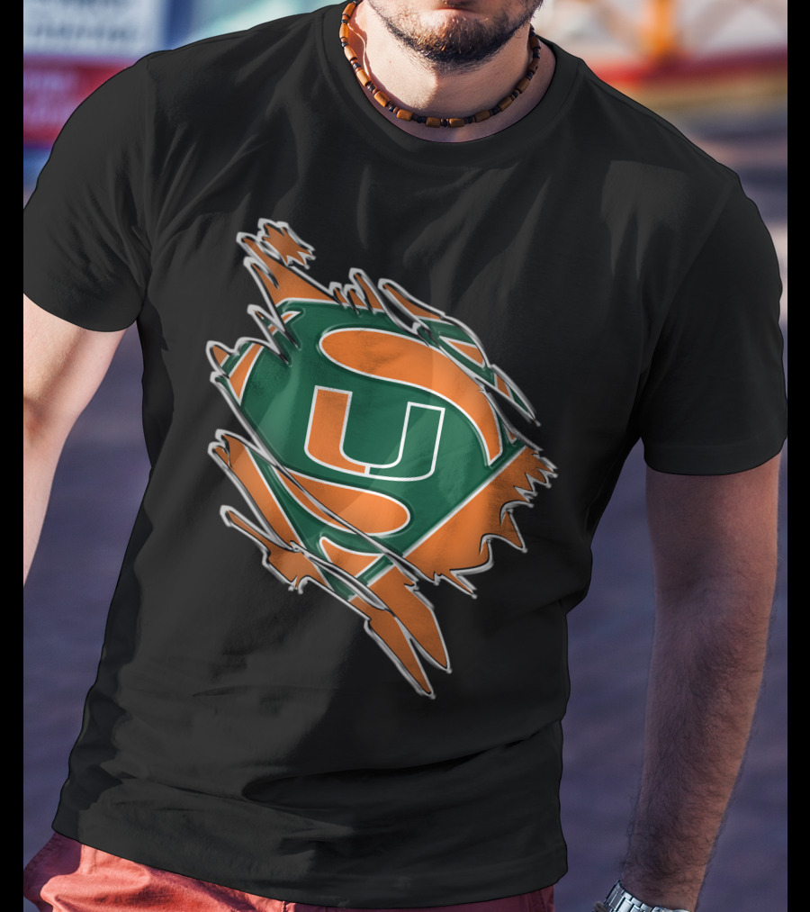 Miami Hurricanes Superman T-Shirt