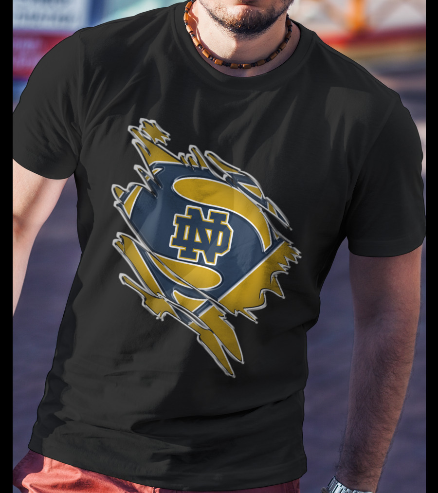 Notre Dame Fighting Irish Superman Logo ND Shield T-Shirt