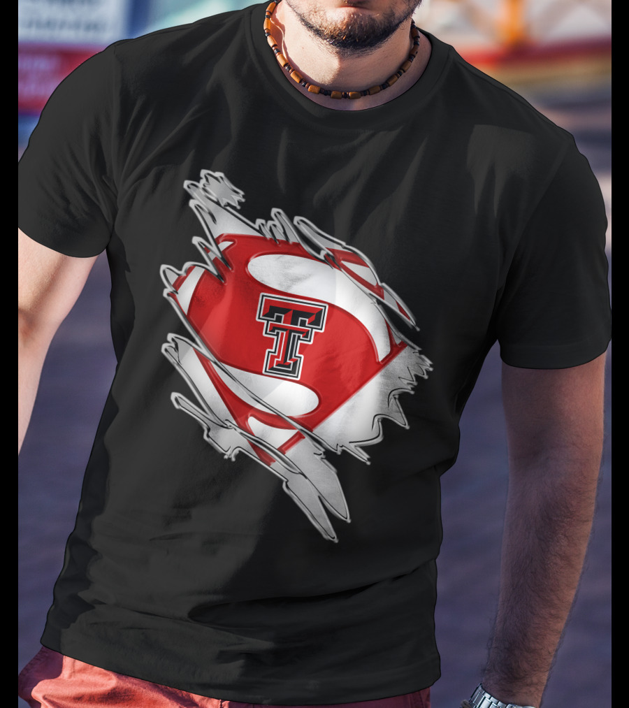 Texas Tech Red Raiders Double T Superman Shield T-Shirt