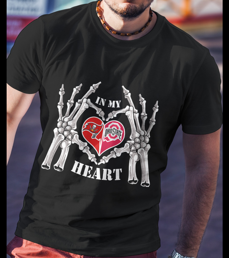 In My Heart Tampa Bay Buccaneers Ohio State Buckeyes T-Shirt