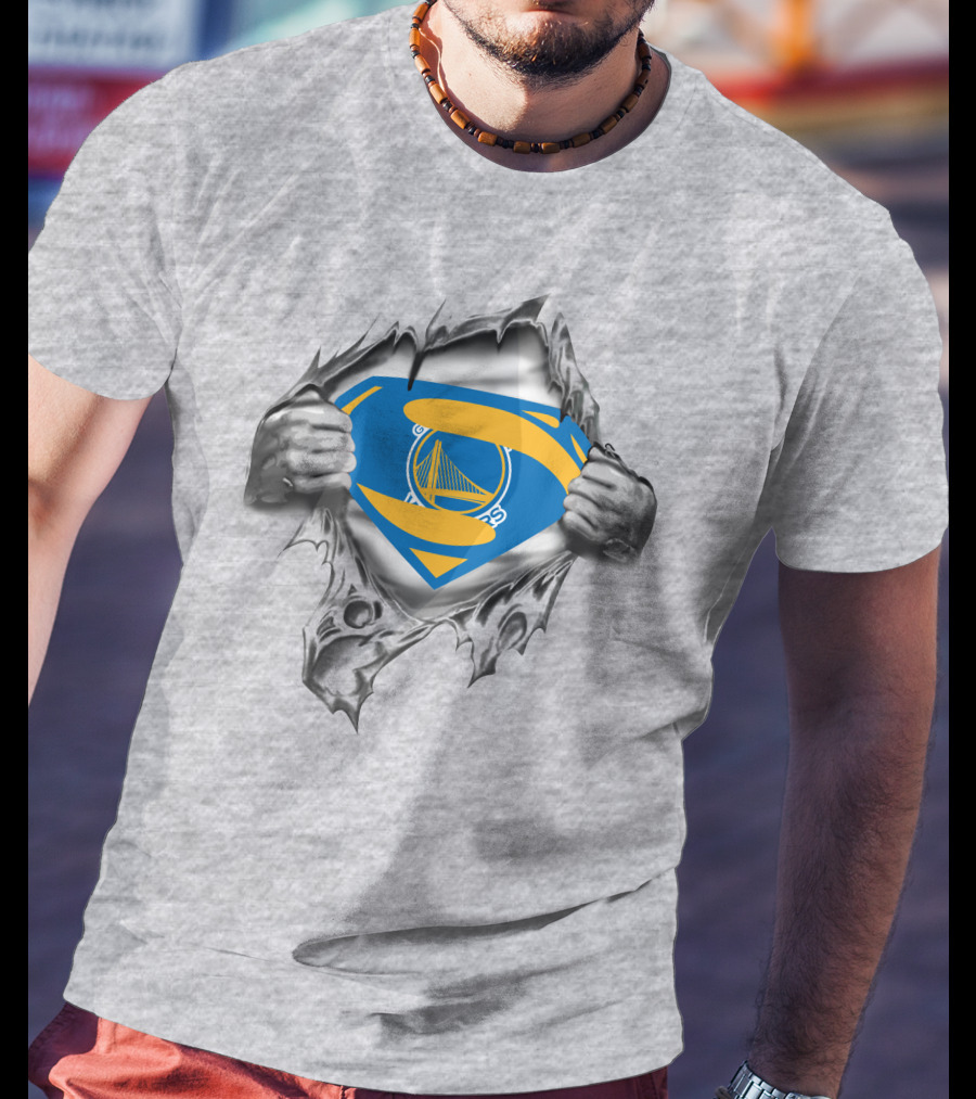 Golden State Warriors Superman Logo Fusion T-Shirt