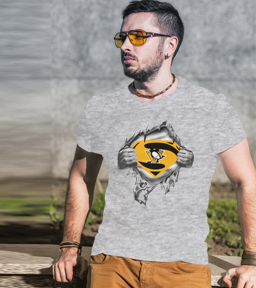 Pittsburgh Penguins Super Logo Symbol Breakthrough T-Shirt