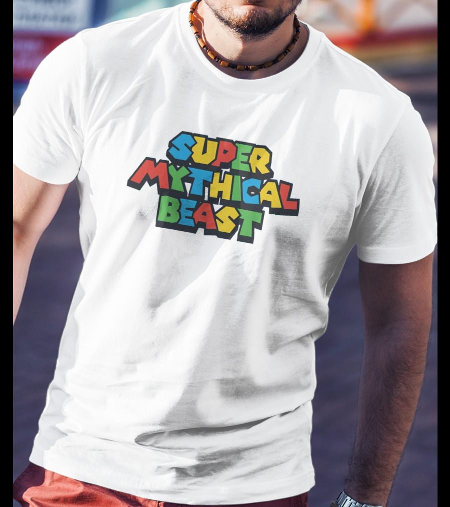 Super Mythical Beast Retro Game-Inspired T-Shirt