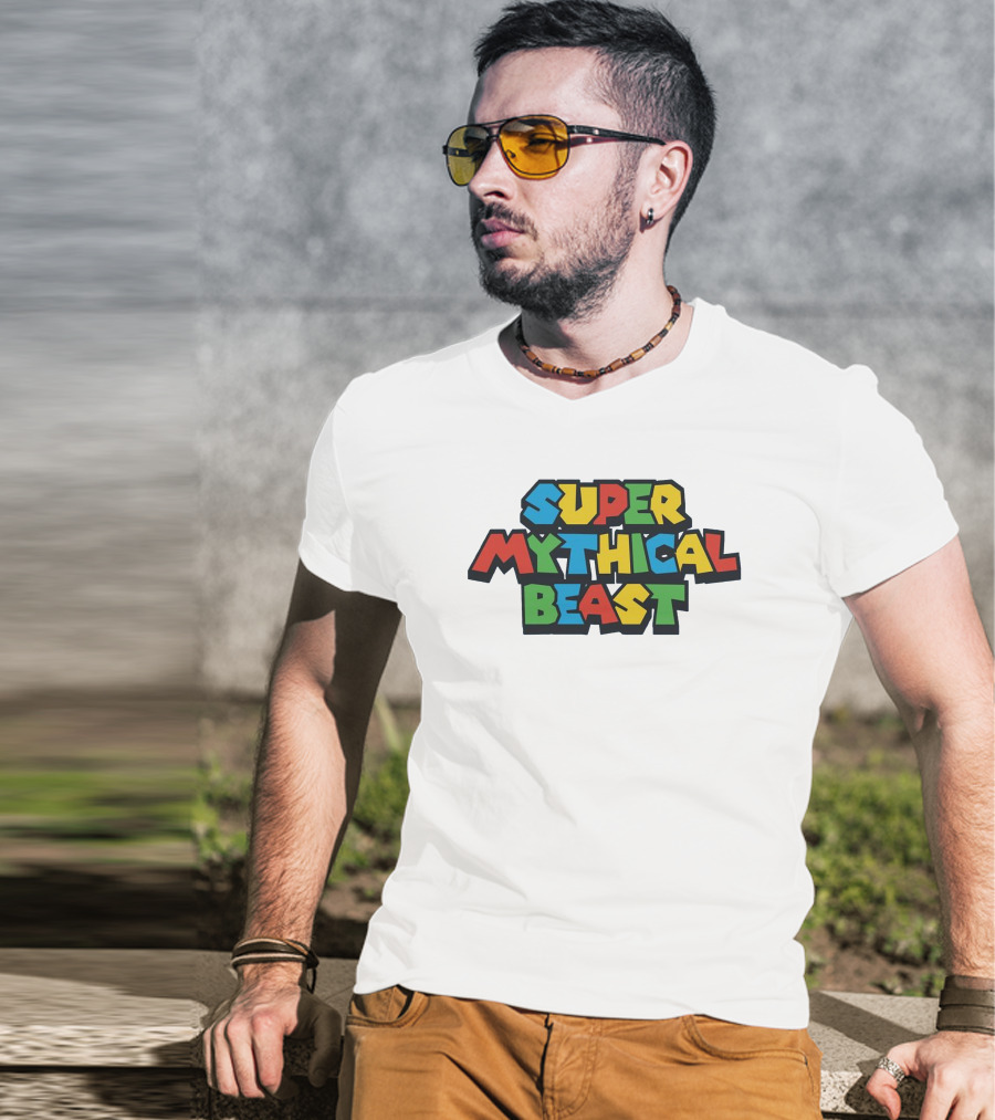 Super Mythical Beast Retro Game-Inspired T-Shirt