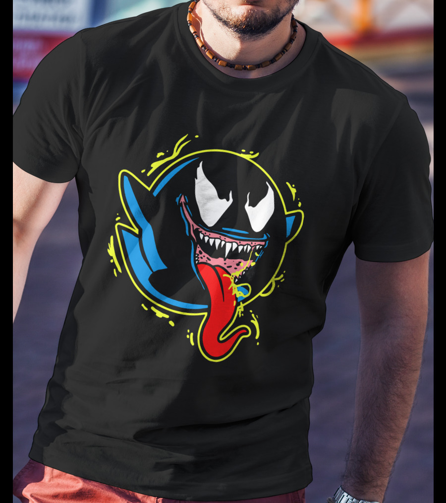 Ghost Boo Fusion Venom Face Halloween Mashup T-Shirt