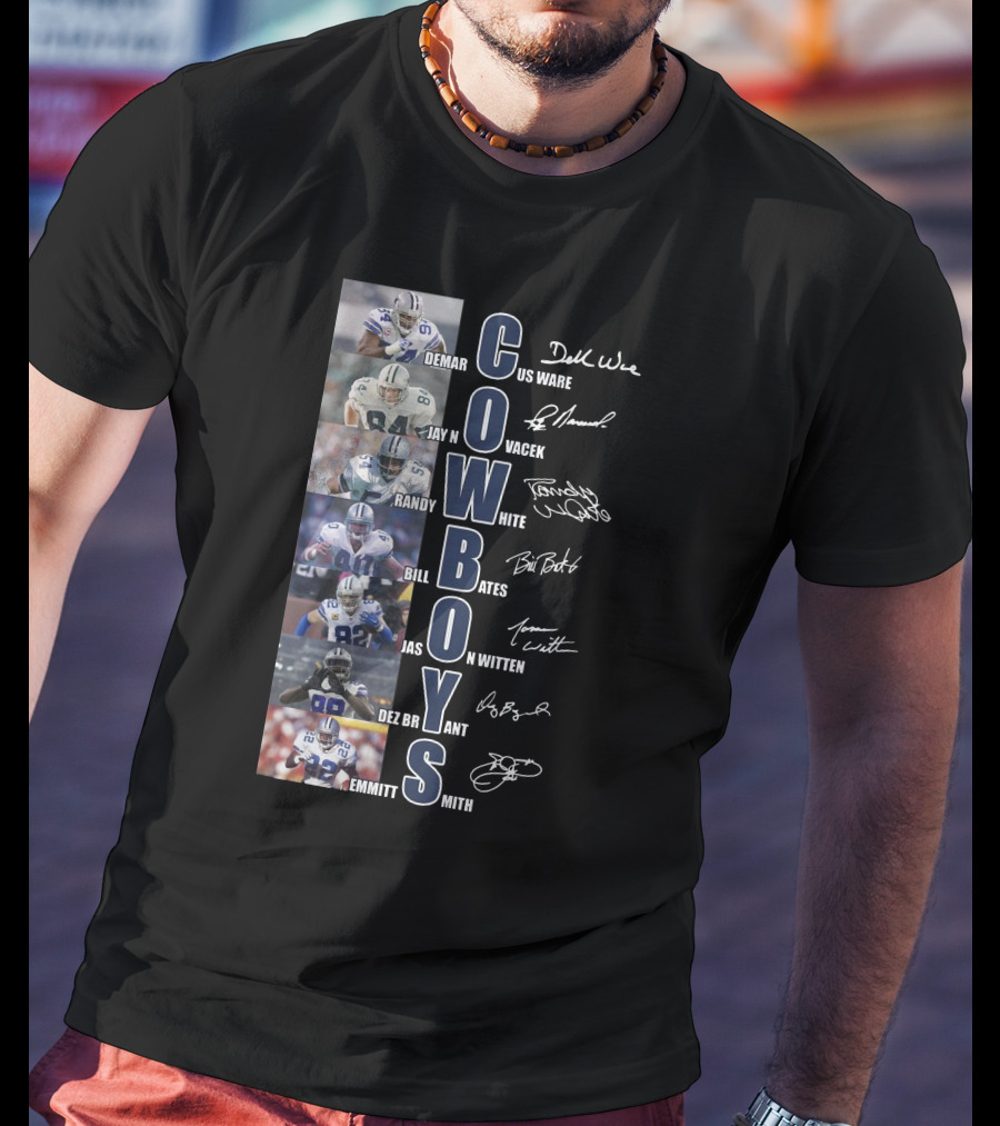 Cowboys Demar Ware Jay Novacek Randy White Bill Bates Jason Witten Dez Bryant Emmitt Smith T-Shirt