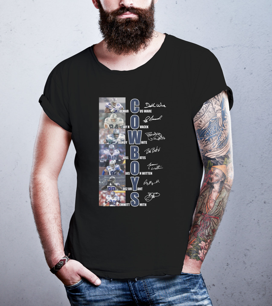 Cowboys Demar Ware Jay Novacek Randy White Bill Bates Jason Witten Dez Bryant Emmitt Smith T-Shirt