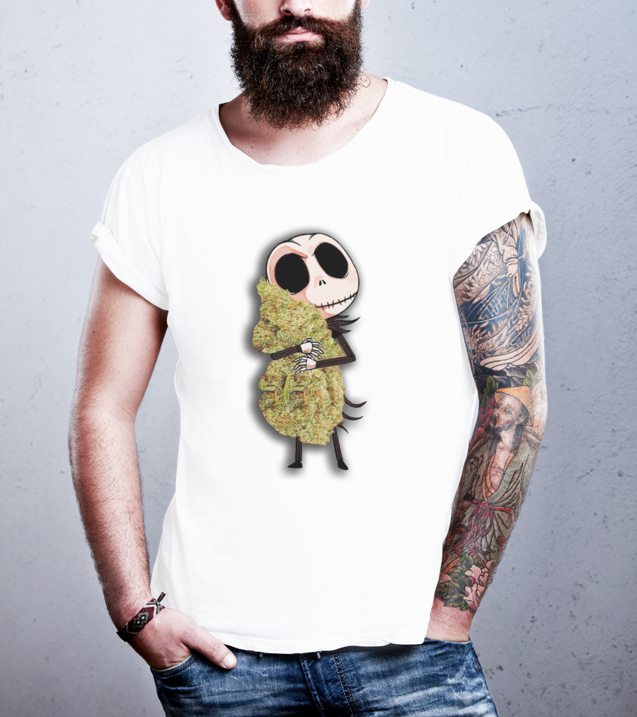 Jack Skellington Hug Cannabis T-Shirt