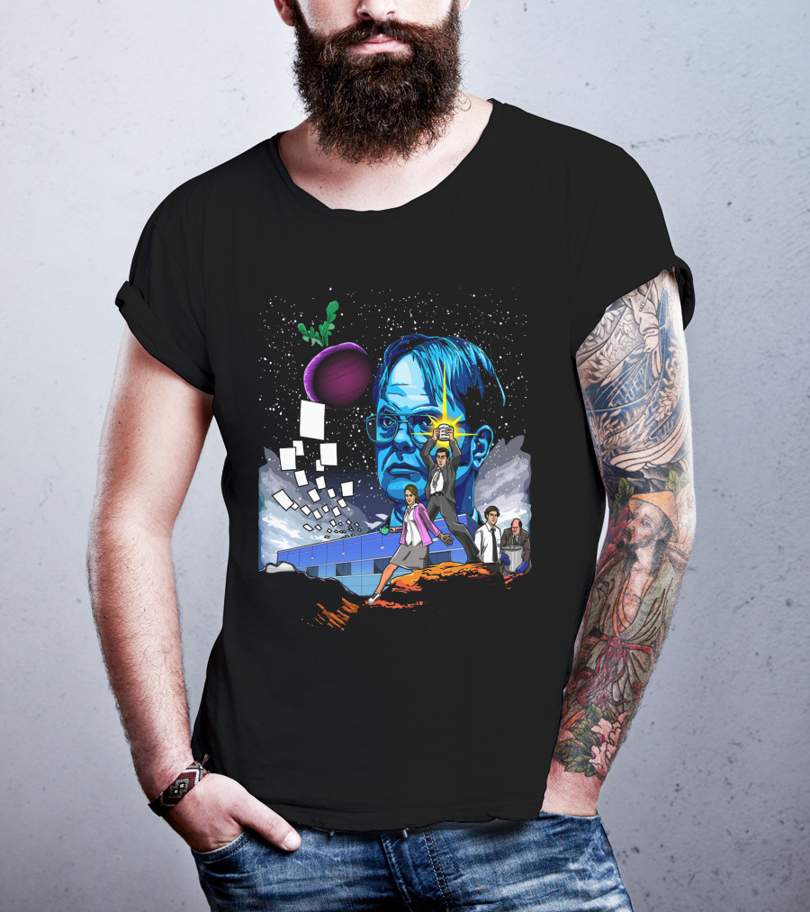 Star Wars Office Dwight Force Battle Galaxy Adventure T-Shirt