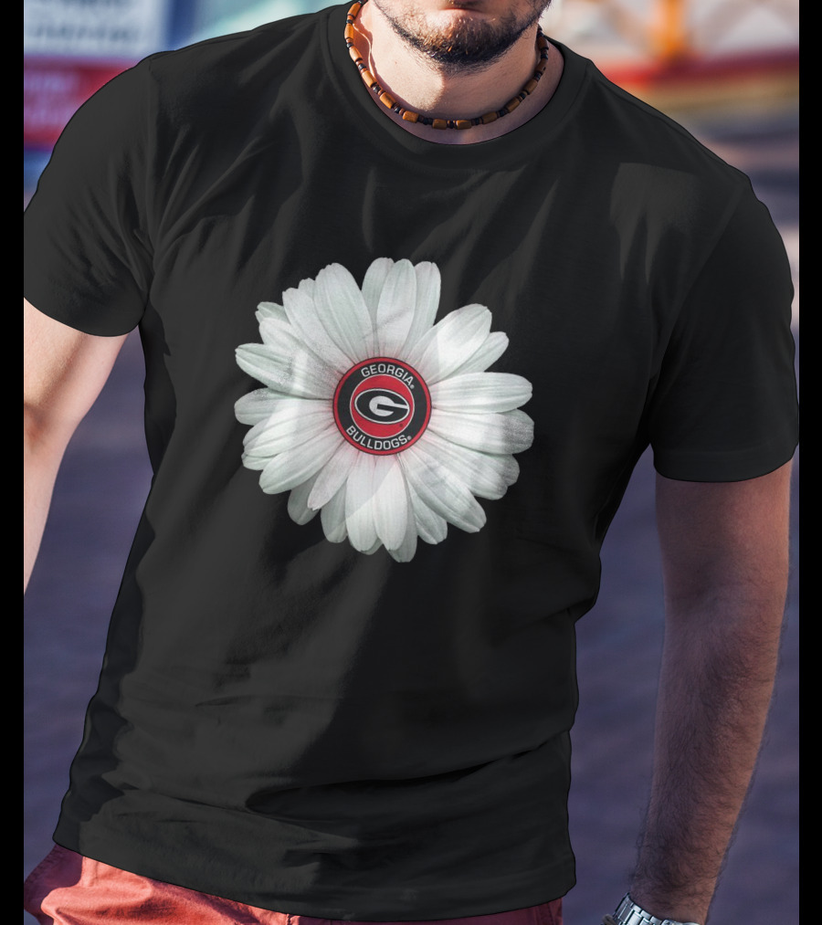 Georgia Bulldogs Daisy Flower T-Shirt