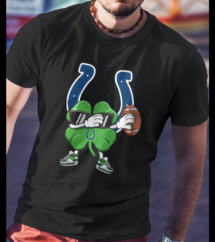 Indianapolis Colts Shamrock Football Mascot T-Shirt