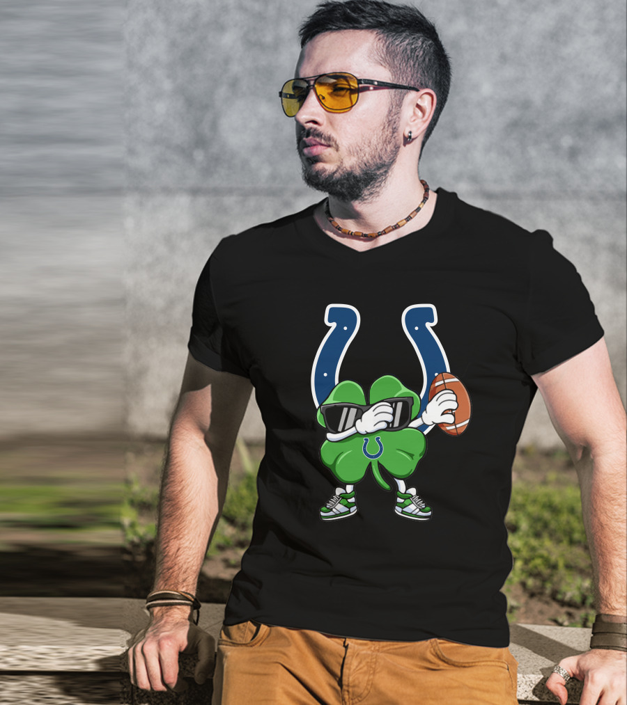 Indianapolis Colts Shamrock Football Mascot T-Shirt
