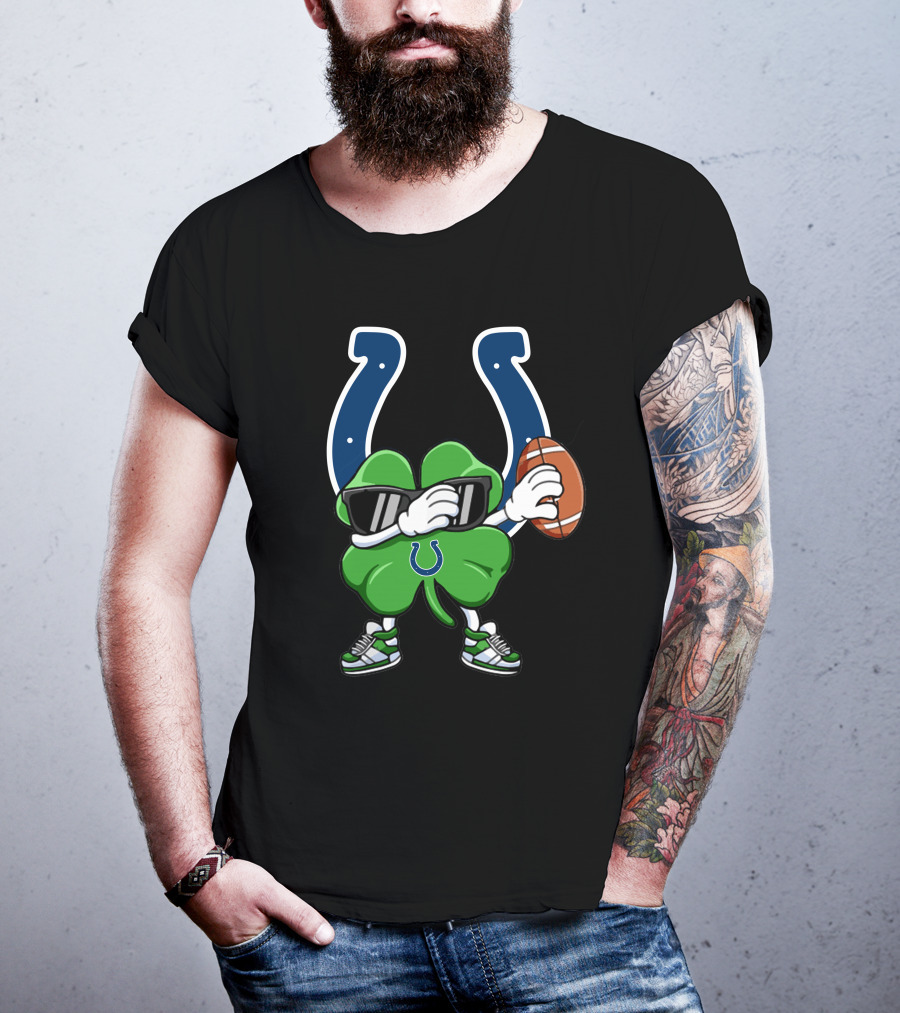 Indianapolis Colts Shamrock Football Mascot T-Shirt