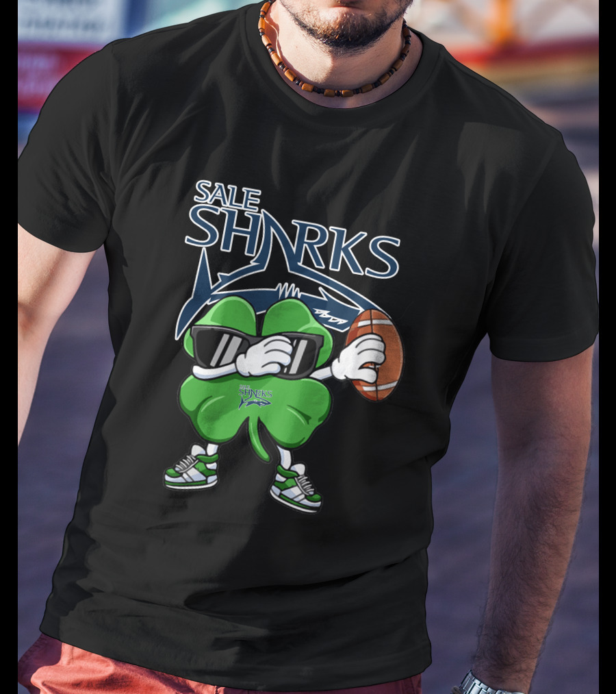 Sale Sharks Shamrock Football T-Shirt