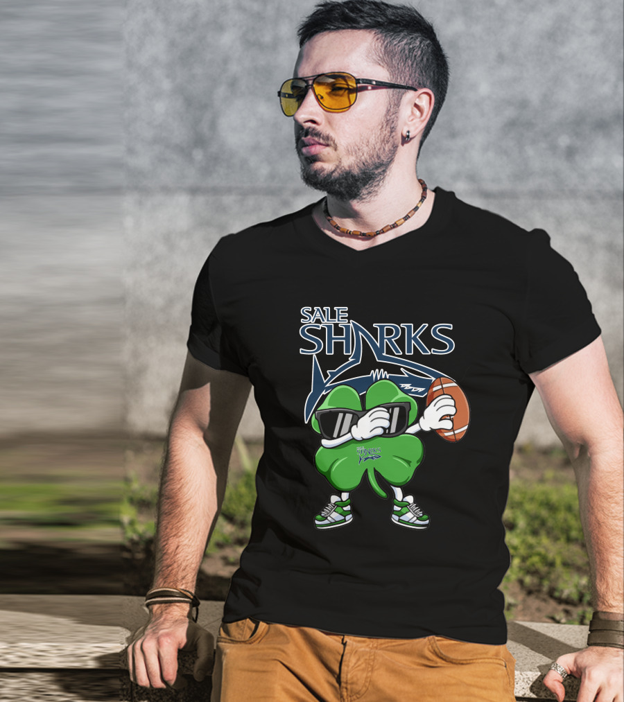 Sale Sharks Shamrock Football T-Shirt