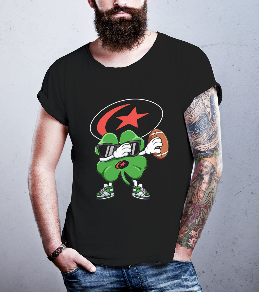 Saracens Rugby Lucky Clover Star Logo Football T-Shirt