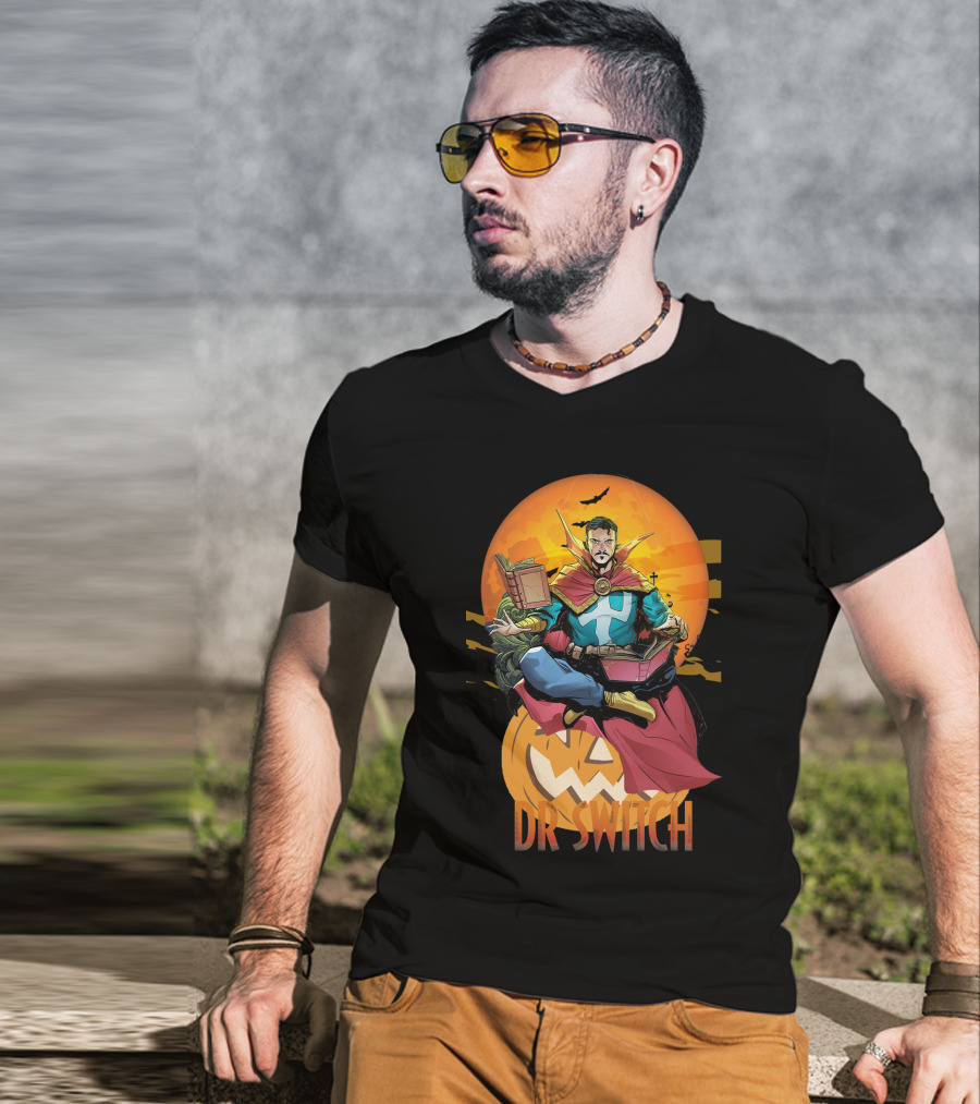 DR SWITCH DS1109 Halloween Comic Character Pumpkin T-Shirt
