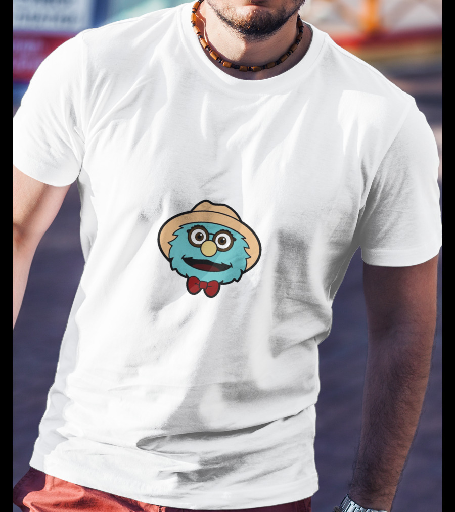 Puppet History Blue Puppet Professor With Hat And Bow Tie T-Shirt