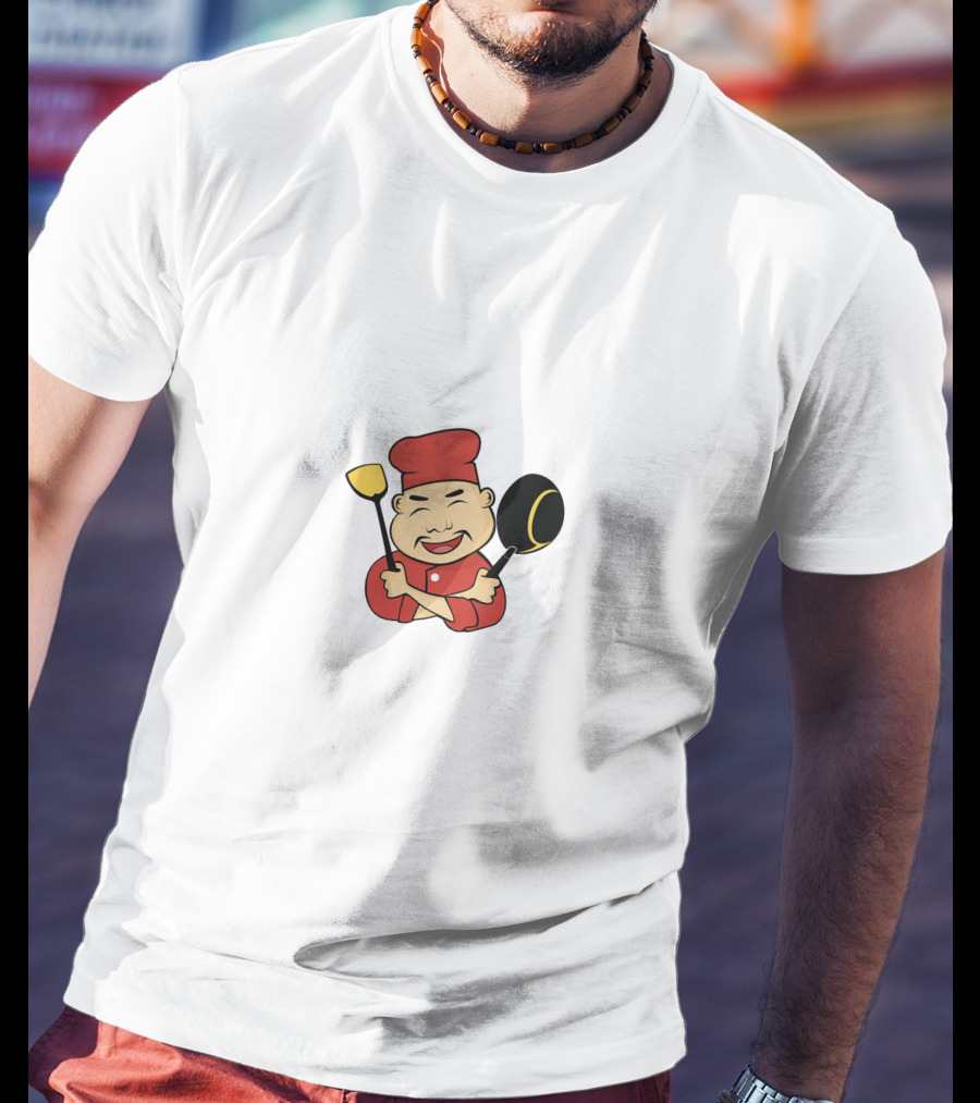 Jcook Chef Cartoon With Spatula And Pan T-Shirt