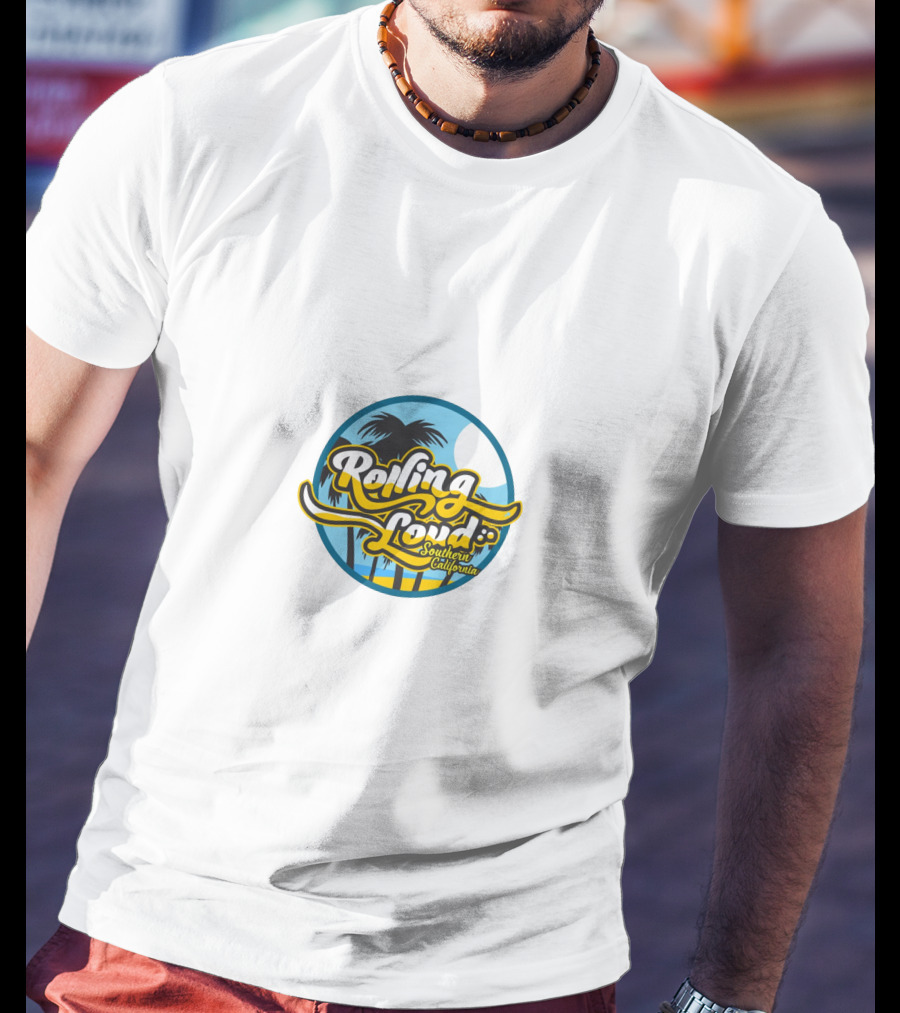Rolling Loud Southern California Palm Trees Full Moon T-Shirt