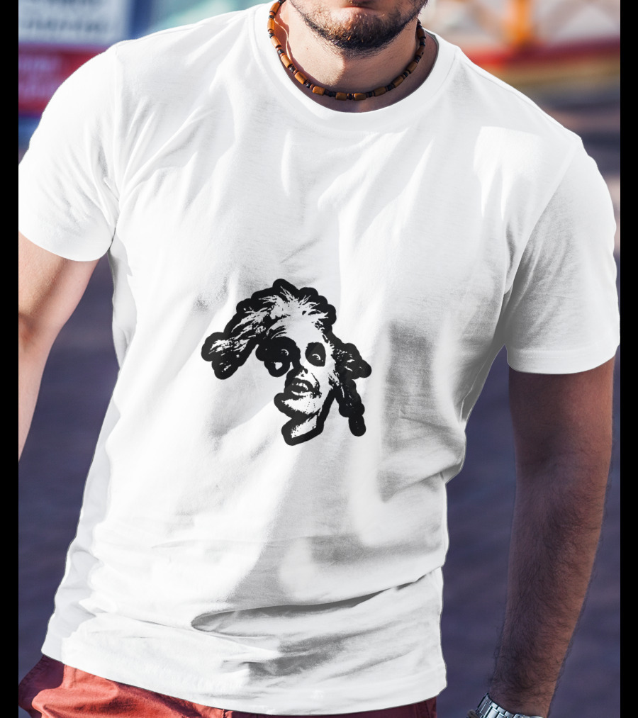 Beetlejuice Face Distorted Black And White Character Expression T-Shirt