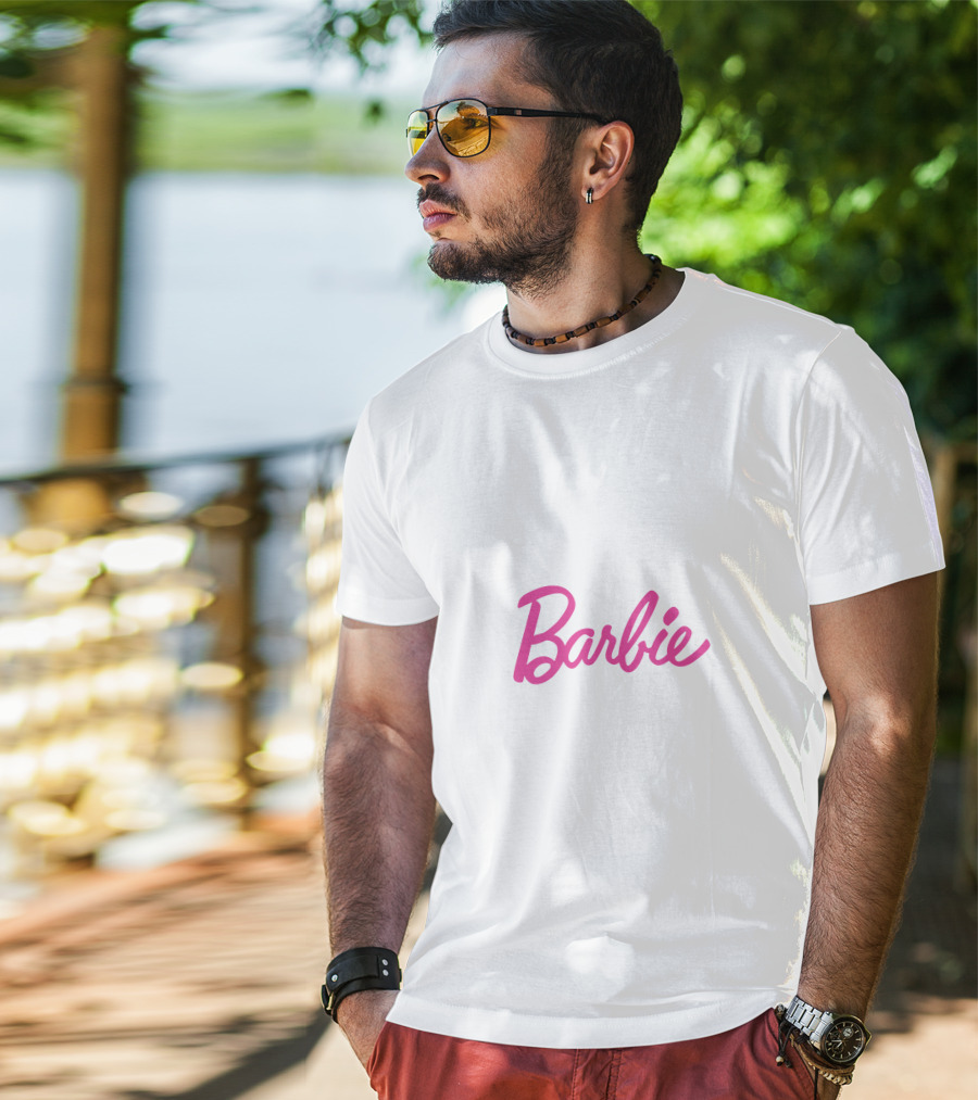 Barbie Logo Pink Script Iconic T-Shirt