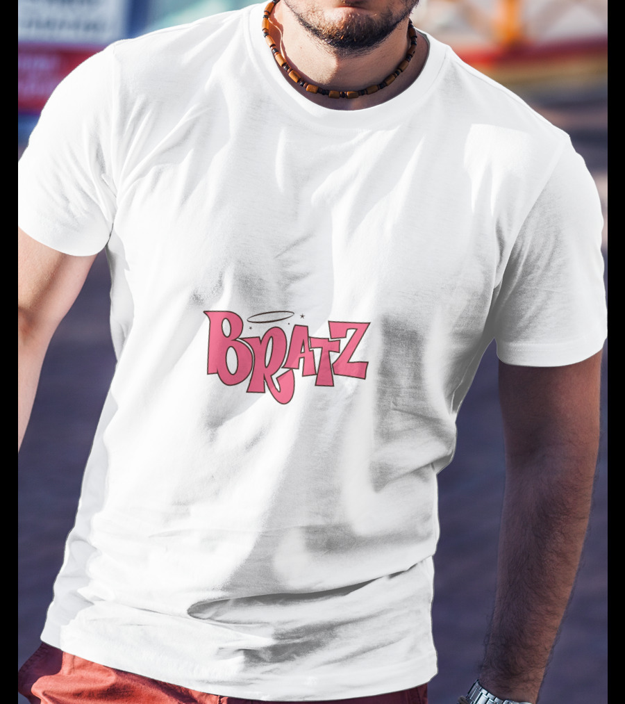 Bratz Pink Logo With Halo And Star Accents T-Shirt