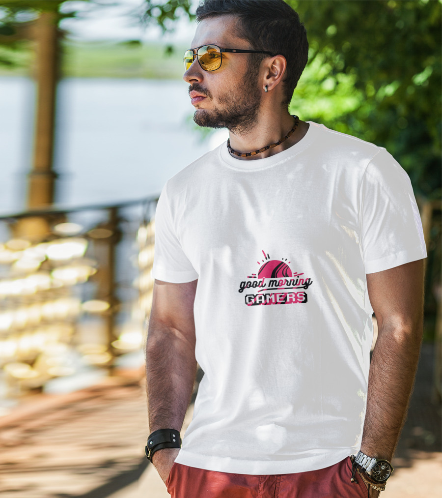 Good Morning Gamers Pixel T-Shirt
