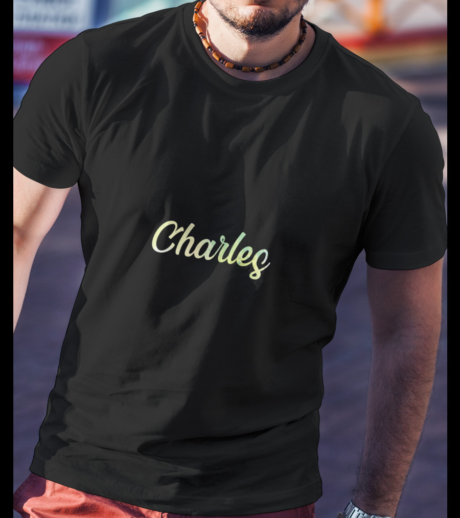 Charlie's Name Text T-Shirt