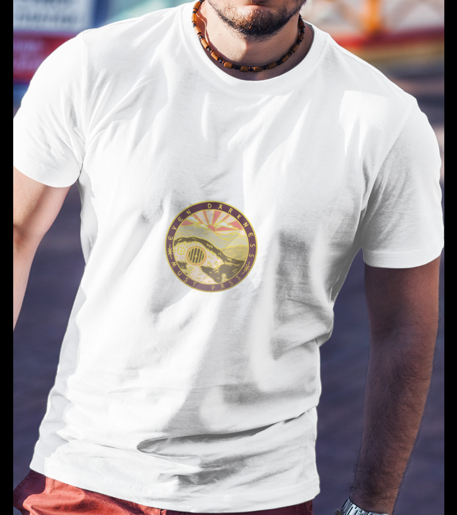 Even Darkness Must Pass Sunlit Mountain Scene T-Shirt