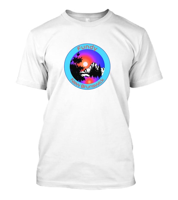 Fundy New Brunswick Sunset Mountain Scene T-Shirt